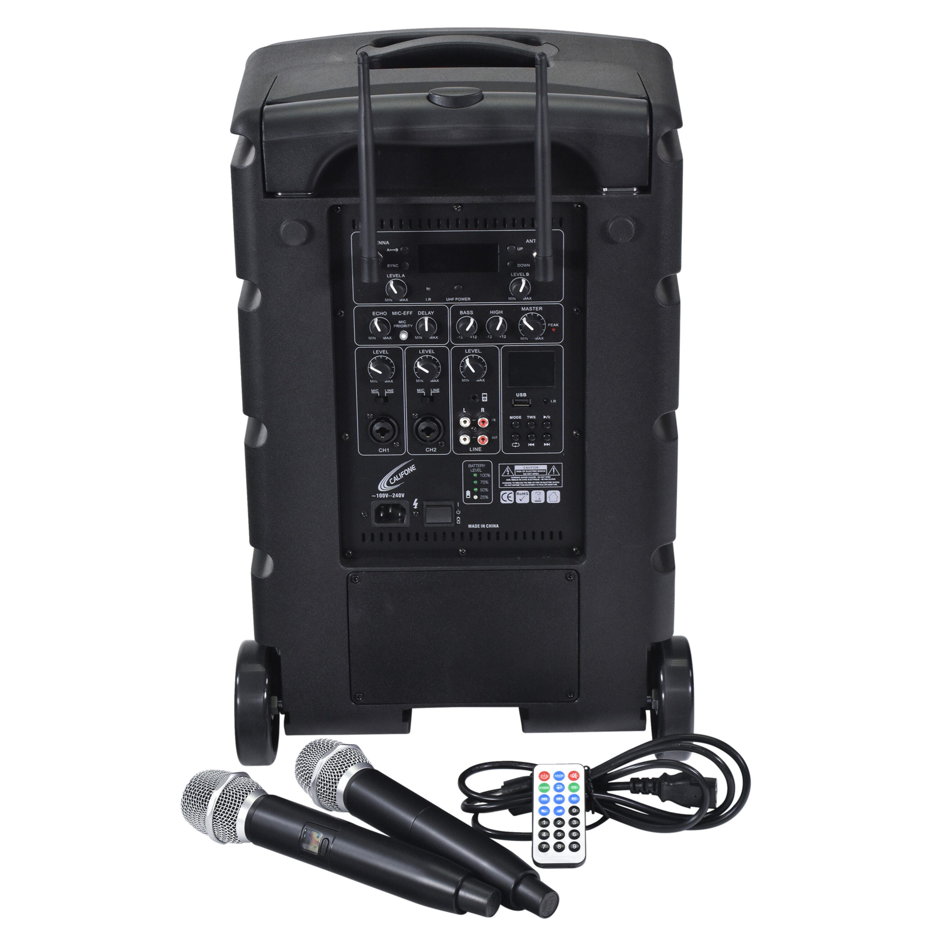 Califone PA21-EDU Bluetooth PA System with Speaker, Microphones, and Remote 2041058